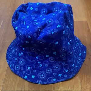Blue Patterned Bucket Hat
